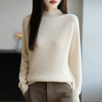 重磅加厚无缝一体针织毛衣女秋冬新款长袖保暖打底毛衫上衣