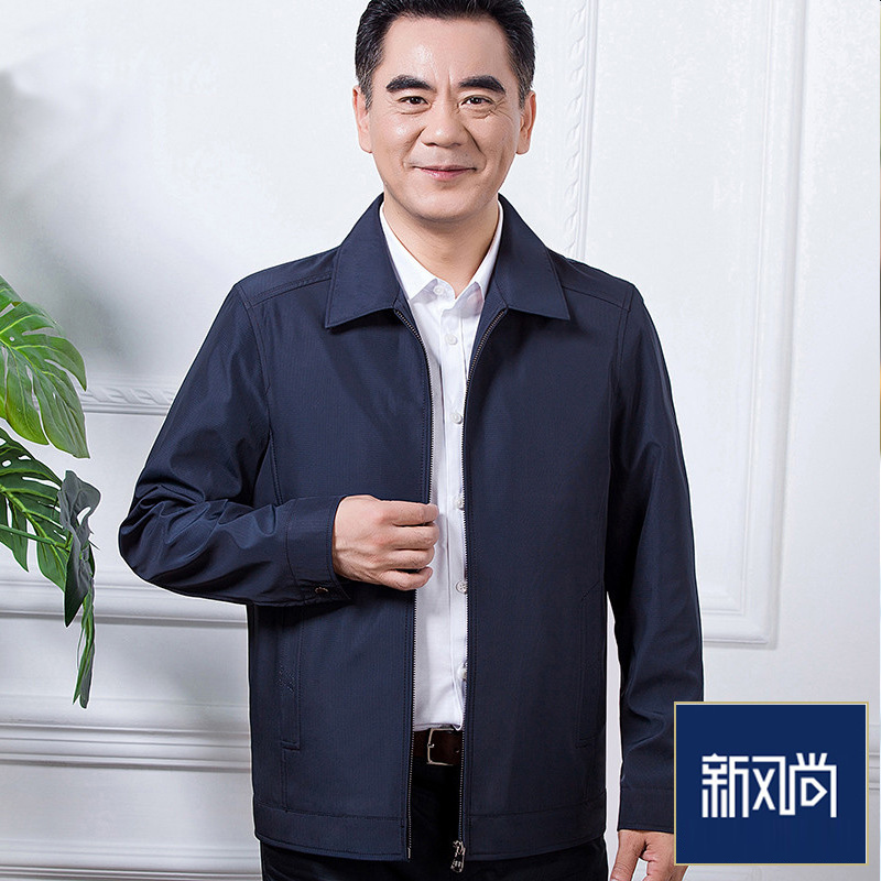 SUNTEK2021春季男士休闲外套男装爸爸装中年外套中老年人50岁60岁衣服夹克