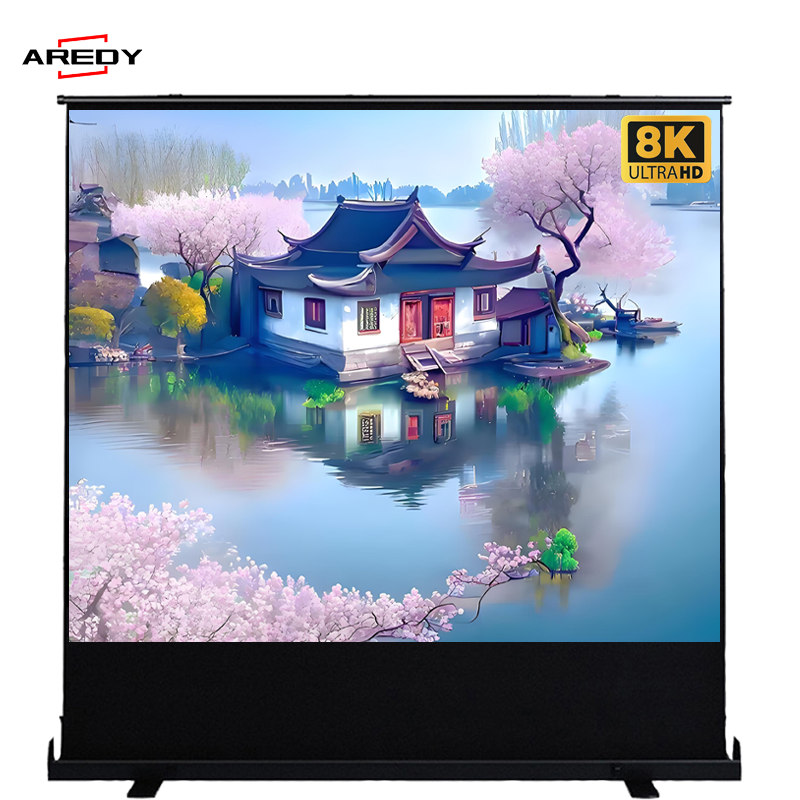 AREDY 地拉式白玻纤免安装投影幕布80寸16:9