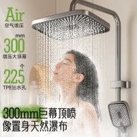 惠达(HUIDA)-DW70卫浴淋浴花洒套装增压洗澡花洒家用大顶喷大置物惠达花洒