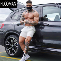 HLCOMAN运动裤男速干短裤夏季轻薄弹力跑步四分裤透气篮球训练健身裤子潮