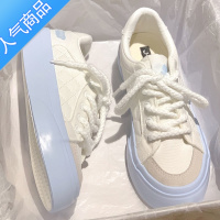 SUNTEK帆布鞋女2022年夏季新款软底百搭厚底防滑休闲小白鞋板鞋