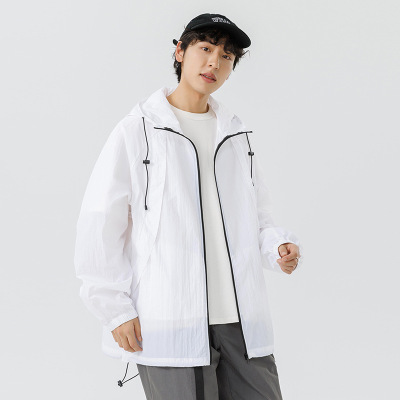 户外男装防晒衣UPF50+皮肤衣宽松运动男士防紫外线防晒服外套轻薄