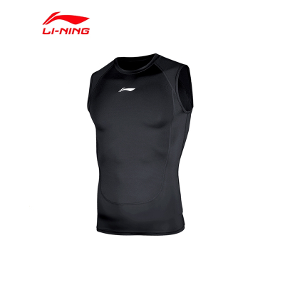 李宁(LI-NING)健身背心男无袖健身衣夏季t恤运动跑步训练服上衣紧身服正品