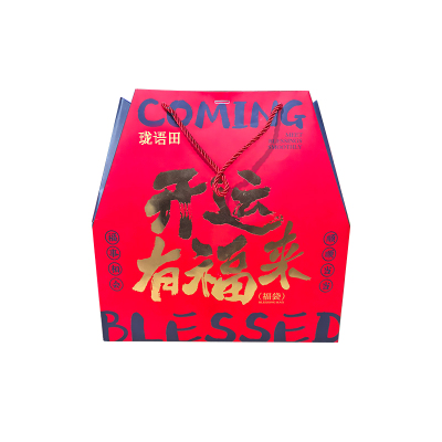 珑语田 年货大礼包组合零食瓜子饼干干果礼盒 446克 盒