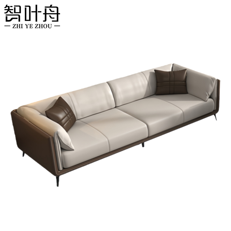 智叶舟办公沙发四人位270*85*74cm张
