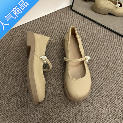SUNTEK玛丽珍女鞋2023年夏季新款平底单鞋女乐福鞋配裙子百搭温柔小皮鞋