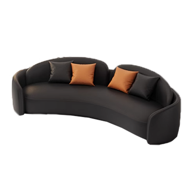 广视杰 弧形沙发 皮革