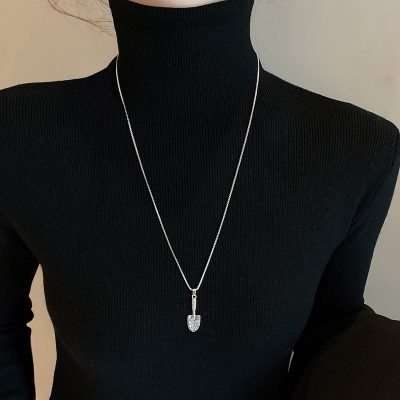 小铲子项链女轻奢高级感毛衣链2024新款小众设计百搭时尚卫衣配饰送女朋友老婆情人节七夕生日礼物