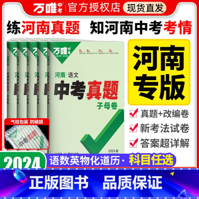 物理 河南省 [正版]2024河南专版中考真题试卷真题子母卷语文数学英语物理化学政治历史道法历年真题模拟试卷子全套装九年