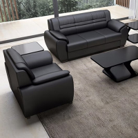 臻远 ZY-SFZH-21 办公沙发茶几组合简约现代接待室会客区轻奢商务沙发 西皮3+1