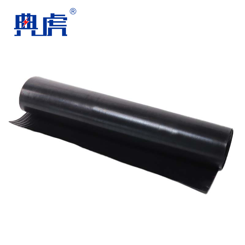 典虎 绝缘胶皮 黑色条纹3mm*1.2m*10m 卷