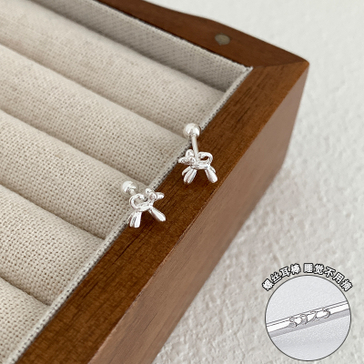 S925纯气球狗螺丝耳钉女款童趣可爱耳环活泼休闲风耳饰高级感送女朋友老婆情人节七夕生日礼物