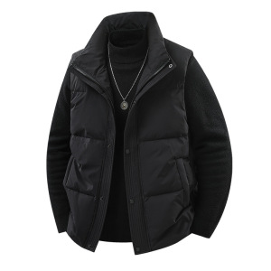 户外运动可二开马甲男无袖背心立领羽绒马甲保暖青少年外套男