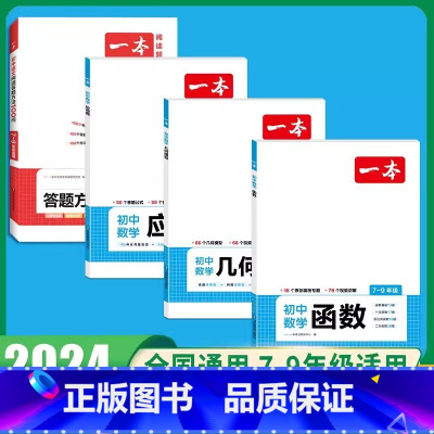 [4本]函数+几何模型+应用题+语文阅读答题方法 初中通用 [正版]2024版初中数学应用题+函数+几何模型国一八年级九