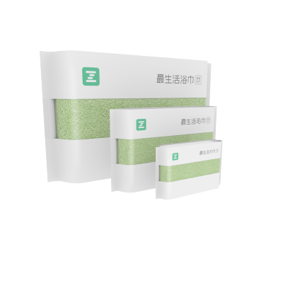 最生活（a-life）小米毛巾浴巾3件套洗脸巾纯棉强吸水阿瓦提长绒棉密封抗菌青春系列