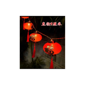 彩灯小灯笼直径9cm20米80灯户外插电款