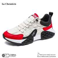 La Chessiers男鞋2024春秋季新款韩版百搭休闲运动跑步厚底防滑板鞋小众老爹潮鞋