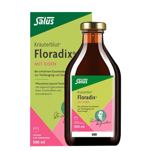 国内发货德国铁元salus绿版Floradix女性成人孕期术后补气血补铁补血500ml 盒装罐膳食营养补充剂