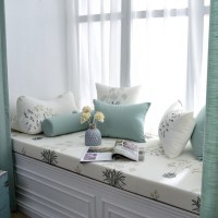 家柏饰(CORATED)高密度海绵飘窗垫窗台垫定做沙发垫北欧阳台垫榻榻米可机卡座 花5号色 10cm飘窗垫