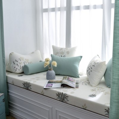 家柏饰(CORATED)高密度海绵飘窗垫窗台垫定做沙发垫北欧阳台垫榻榻米可机卡座 花5号色 10cm飘窗垫