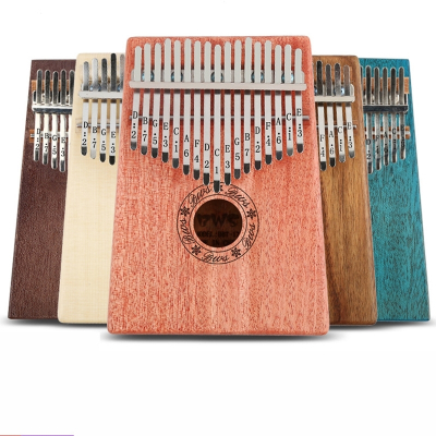 拇指琴17音卡林巴琴kalimba10音手指琴拇指钢琴便携式初学者乐器17音单板桃花17音单板桃花芯木（星辰花）