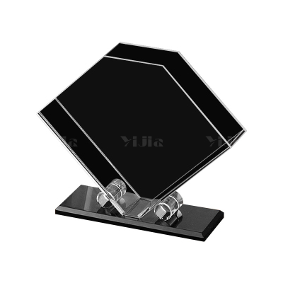 翌嘉YJ4123048 透明亚克力纸巾盒 黑色方底