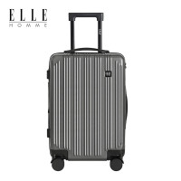 ELLE HOMME 防刮耐磨行李箱时尚拉杆箱20吋登机箱 古典灰 20英寸EH3301