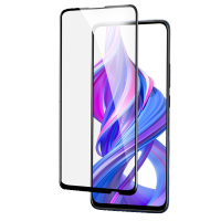 [买2送磨砂壳]轻万适用华为畅享10plus钢化膜全屏黑色高清透明防摔贴膜huawei手机保护膜全玻璃