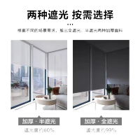 灵龙八方 家用办公室免打孔遮光卷帘窗帘隔热防晒 1平方