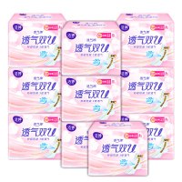 洁婷全日用卫生巾组合装双U锁流绵柔透气大姨妈巾80片