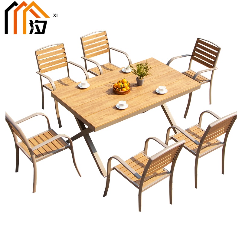 汐户外桌椅一桌六椅套