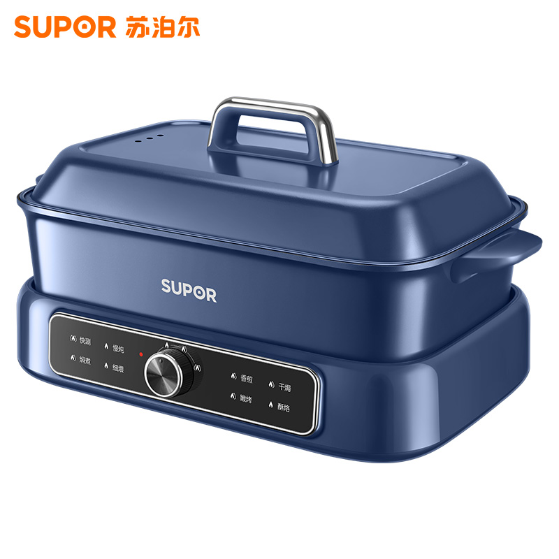 苏泊尔(SUPOR)电火锅鸳鸯多功能电烤盘烤肉锅火锅专用锅分体家用涮肉电煮锅 7L多用途H3925FK872AY