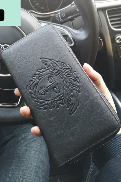 长款软皮黑色个性压花钱夹手拿包社会精神小伙卡包手机包男女NEW LAKE女手包