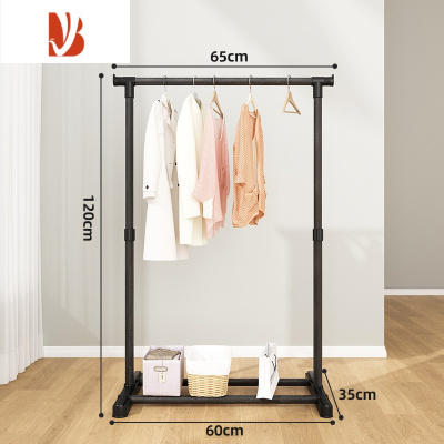 三维工匠晾衣架落地阳台晒衣杆卧室内晒架简易折叠宿舍家用凉挂衣服的架子