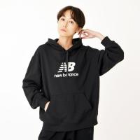 New Balance女士宽松叠标连帽卫衣春夏季潮流运动百搭拼接连帽衫