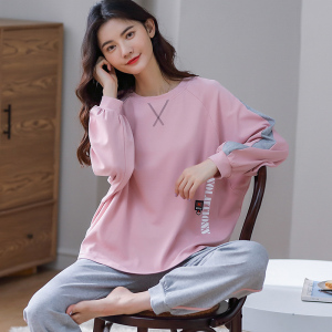 纯棉啄木鸟睡衣女春秋季长袖全棉韩版学生休闲外穿家居服秋冬套装