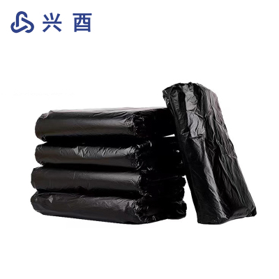 兴酉 黑色平口垃圾袋 80*100cm特厚50只 包