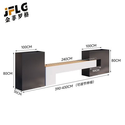 苏宁 金菲罗格 办公家具 户外镀锌板花箱防腐木坐凳座椅组合 花箱座椅390-430CM组合