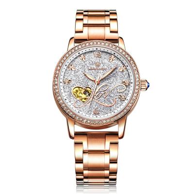 铭侣机械表男正品手表女自动机械表镂空满天星防水夜光潮流时尚女士手表