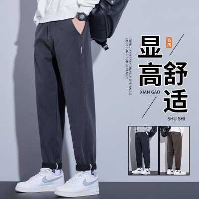 男士休闲裤秋季新款直筒宽松春秋季西裤运动裤锥形长裤子男款