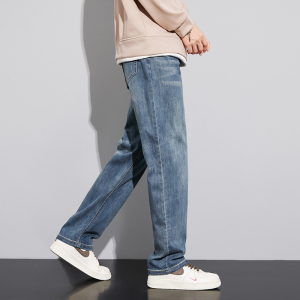 金盾(KIN DON)宽松大码牛仔裤男直筒阔腿秋冬款大码肥佬裤子高端冬季厚款胖子