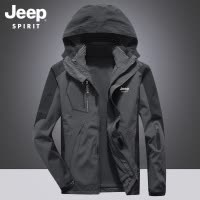 吉普冲锋衣男款外套春季三合一2025新款官方正品春秋爸爸夹克男士