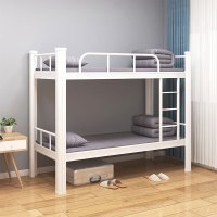 初嘉 CJ钢制双层床员工宿舍上下铺学生公寓床双人床铁艺高低床型材床 双层床900宽白