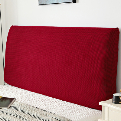 全包床头套罩 床头罩软包床靠背罩防尘保护套简约现代北欧 玫红色 2.0米(适合1.9-2.1米床头使用)