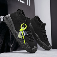 椰子男鞋2025新款春季透气飞织网鞋男士休闲百搭轻便袜子运动潮鞋