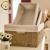 美帮汇编蒲收纳盒收纳筐手机遥控器盒筐手工编织