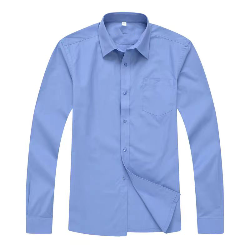 惠铁蓝色衬衫内穿长袖衬衣制路工作服 蓝内 件
