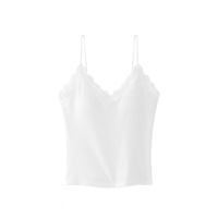 夏季螺纹吊带背心女带胸垫蕾丝花边内搭外穿大码打底上衣新款