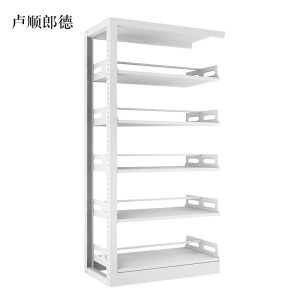 卢顺郎德图书馆书架阅览室货架资料档案架钢制书架双面五层副架